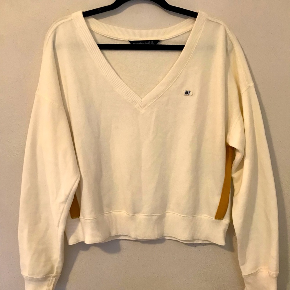 Abercrombie and Fitch Color Block Tennis Sweater. V Neck. Size M.